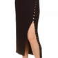 Michael Kors Women's Button Slit Midi Dress Black Size X-Large