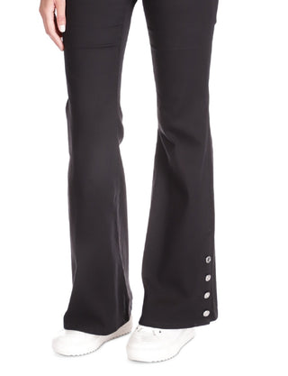 Michael Kors Women's Cotton Blend Selma High Rise Flared Leg Jeans Black Size 16