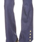 Michael Kors Women's Button Hem Flare Leg Denim Jeans Blue Size 12Petite