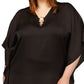 Michael Kors Women's Ring Hardware Tunic Black Size 2X