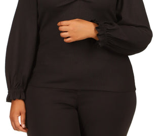 Michael Kors Women's Sweetheart Neck Top Black Size 2X