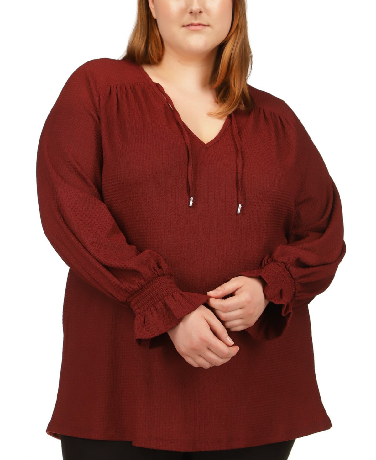 Michael Kors Women's Peasant Tunic Red Size 1X