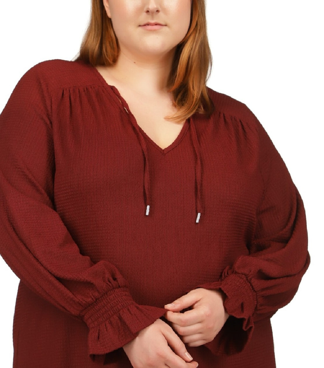 Michael Kors Women's Peasant Tunic Red Size 1X