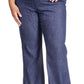 Michael Kors Women's Selma Button Hem Jeans Blue Size 18W