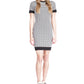 Michael Kors Women's Logo Print Mini Dress White Size Medium