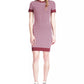Michael Kors Women's Logo Print Mini Dress Red Size X-Large