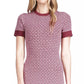 Michael Kors Women's Logo Print Mini Dress Red Size X-Large