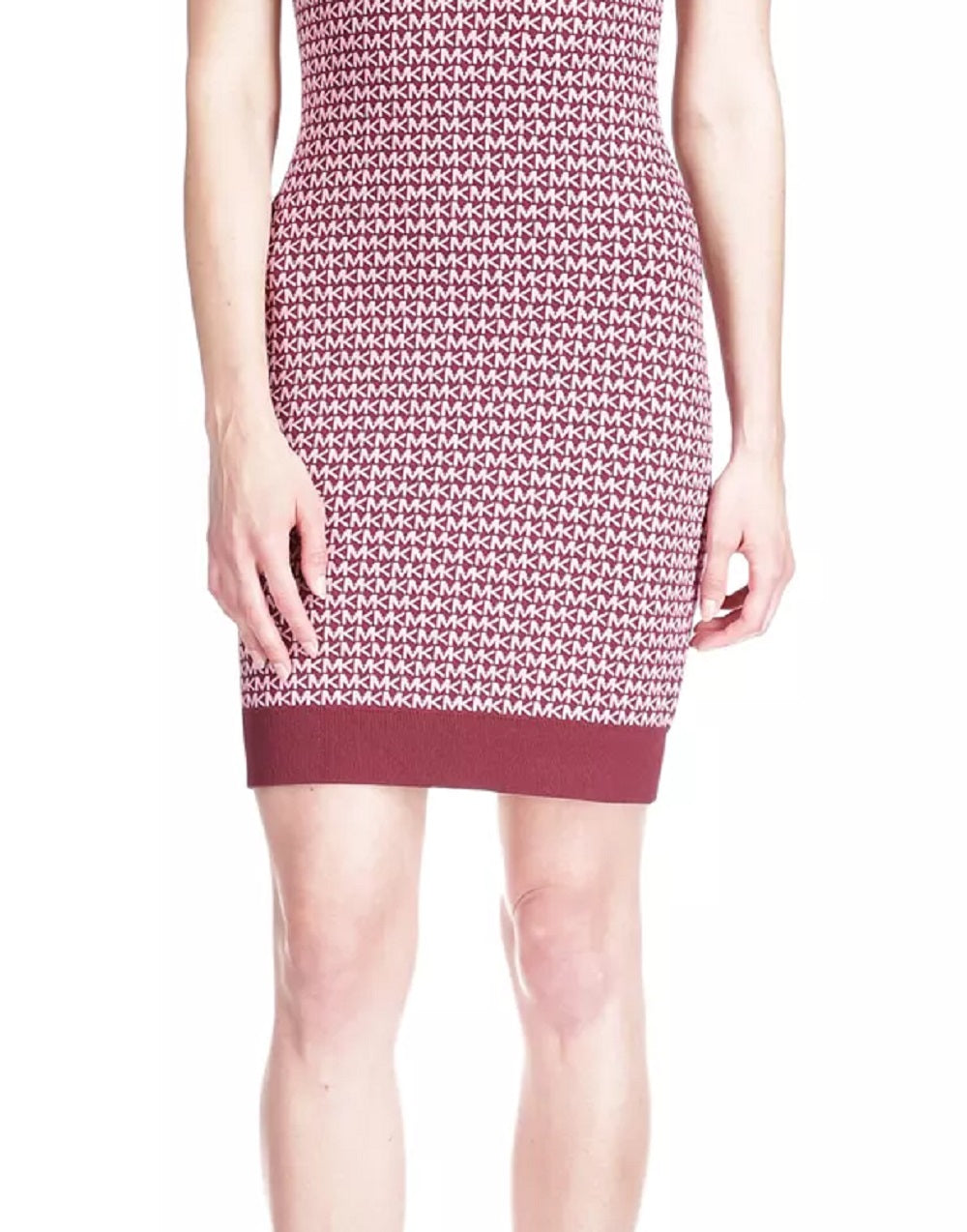 Michael Kors Women's Logo Print Mini Dress Red Size X-Large