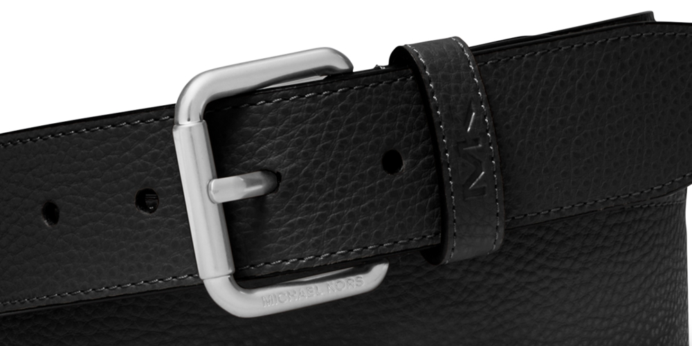 Michael Kors Men's Casual Mk Logo Belt Black Size 42