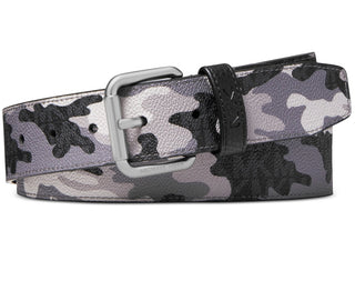 Michael Kors Men's Three Tone Camouflage Logo Belt Black Size Regular