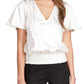 Michael Kors Women's Metallic Paisley Smocked Blouse Brown Size Medium