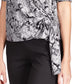 Michael Kors Women's Metallic Paisley Wrap Top White Size X-Large