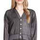 Michael Kors Women's Shimmer Button Cardigan Black Size X-Large
