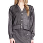 Michael Kors Women's Shimmer Button Cardigan Black Size X-Large