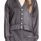 Michael Kors Women's Shimmer Button Cardigan Black Size XX-Large