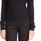 Michael Kors Women's Shaker Knit Zip Sweater Black Size Small
