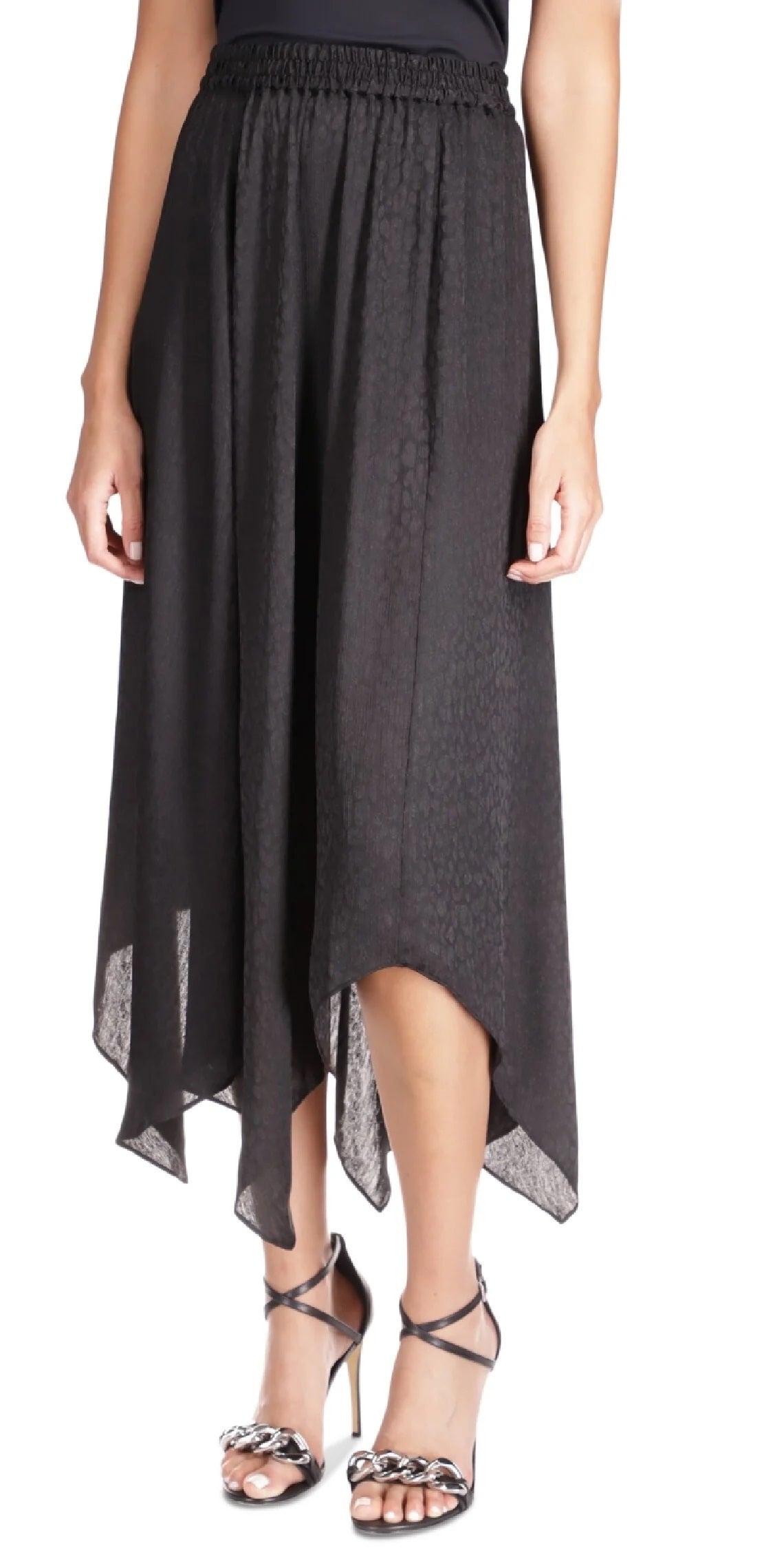 Michael Kors Women's Asymmetrical Maxi Skirt Black Size Small