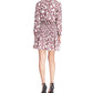 Michael Kors Women's Paisley Print Tie Neck Dress White