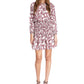 Michael Kors Women's Paisley Print Tie Neck Dress White