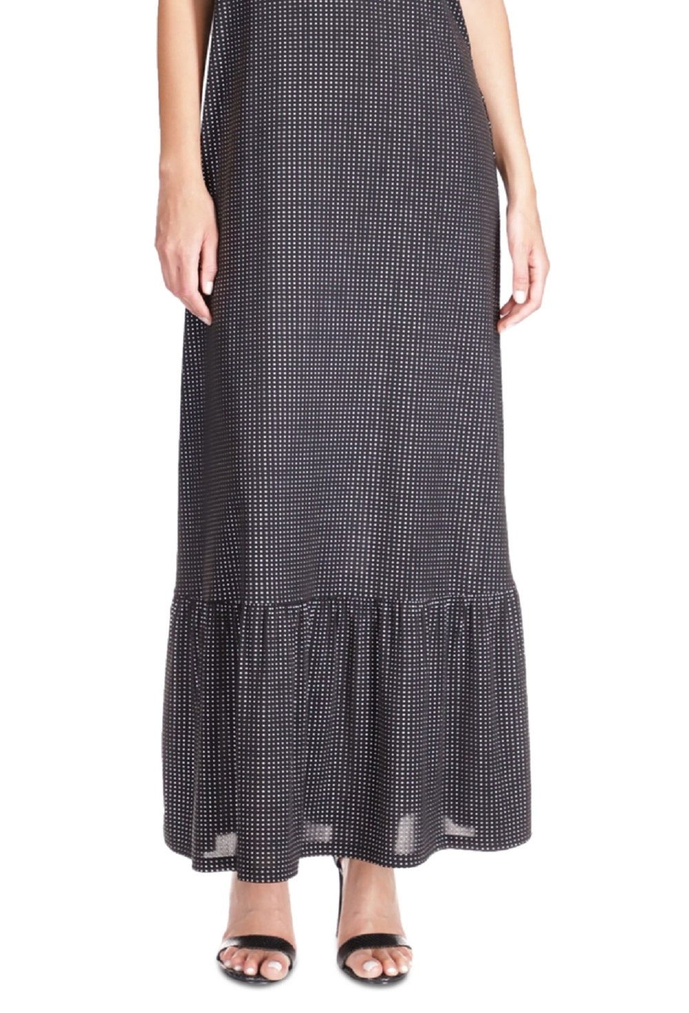 Michael Kors Women's Mini-Studded Maxi Dress Black Size X-Small