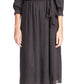 Michael Kors Women's Cheetah Jacquard Midi Wrap Dress Black Size Medium