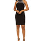 Michael Kors Women's Rhinestone Fringe Sheath Dress Black Size Small