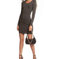 Michael Kors Women's Metallic Cutout Mini Dress Black Size X-Small