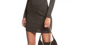 Michael Kors Women's Metallic Cutout Mini Dress Black Size X-Small