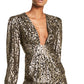 Michael Kors Women's Metallic Cheetah Jacquard Mini Dress Gray Size 14