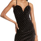 Michael Kors Women's Embellished Velvet Bustier Dress Black