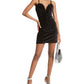 Michael Kors Women's Embellished Velvet Bustier Dress Black