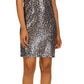 Michael Kors Women's Sequin Cheetah T-Shirt Dress Gray Size Medium