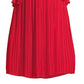 Michael Kors Women's Pleated Rhinestone Chain Strap Dress Red