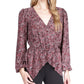 Michael Kors Women's Paisley Handkerchief Hem Top Pink Size Petite X-Small