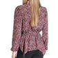 Michael Kors Women's Paisley Handkerchief Hem Top Pink Size Petite X-Small