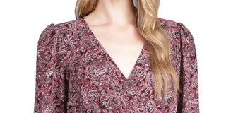 Michael Kors Women's Paisley Handkerchief Hem Top Pink Size Petite X-Small