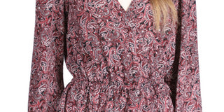 Michael Kors Women's Paisley Handkerchief Hem Top Pink Size Petite X-Small