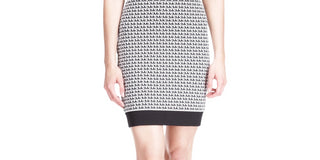 Michael Kors Women's Logo Print Mini Dress Black Size Petite Small