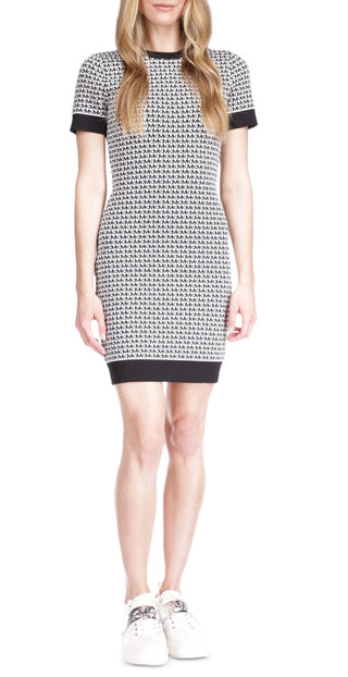 Michael Kors Women's Logo Print Mini Dress White