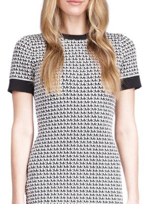 Michael Kors Women's Logo Print Mini Dress White