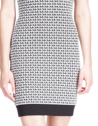 Michael Kors Women's Logo Print Mini Dress White