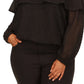 Michael Kors Women's Beaded Off The Shoulder Ruffle Neck Top Black Size 2X