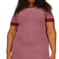 Michael Kors Women's Mk Block Mini Sweater Dress Red Size 1X