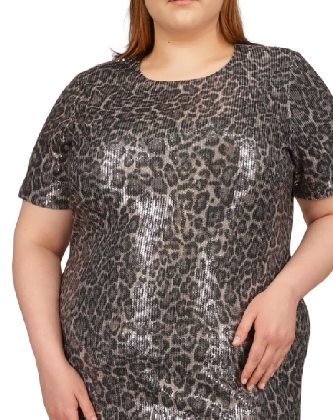 Michael Kors Women's Sequin Minidress Gray Size 2X