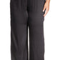 Michael Kors Women's Jacquard Animal Print Wide Leg Pants Black Size 2X