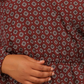 Michael Kors Women's Printed Foulard Faux Wrap Top Red Size 1X