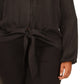 Michael Kors Women's Jacquard Tie Hem Top Black Size 3X