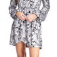 Michael Kors Women's Metallic Paisley Crepe Mini Dress White