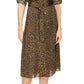 Michael Kors Women's Cheetah Print Midi Utility Dress Green Size X-Large