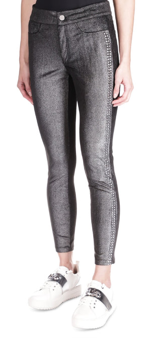 Michael Kors Women's Studded Velvet Leggings Gray